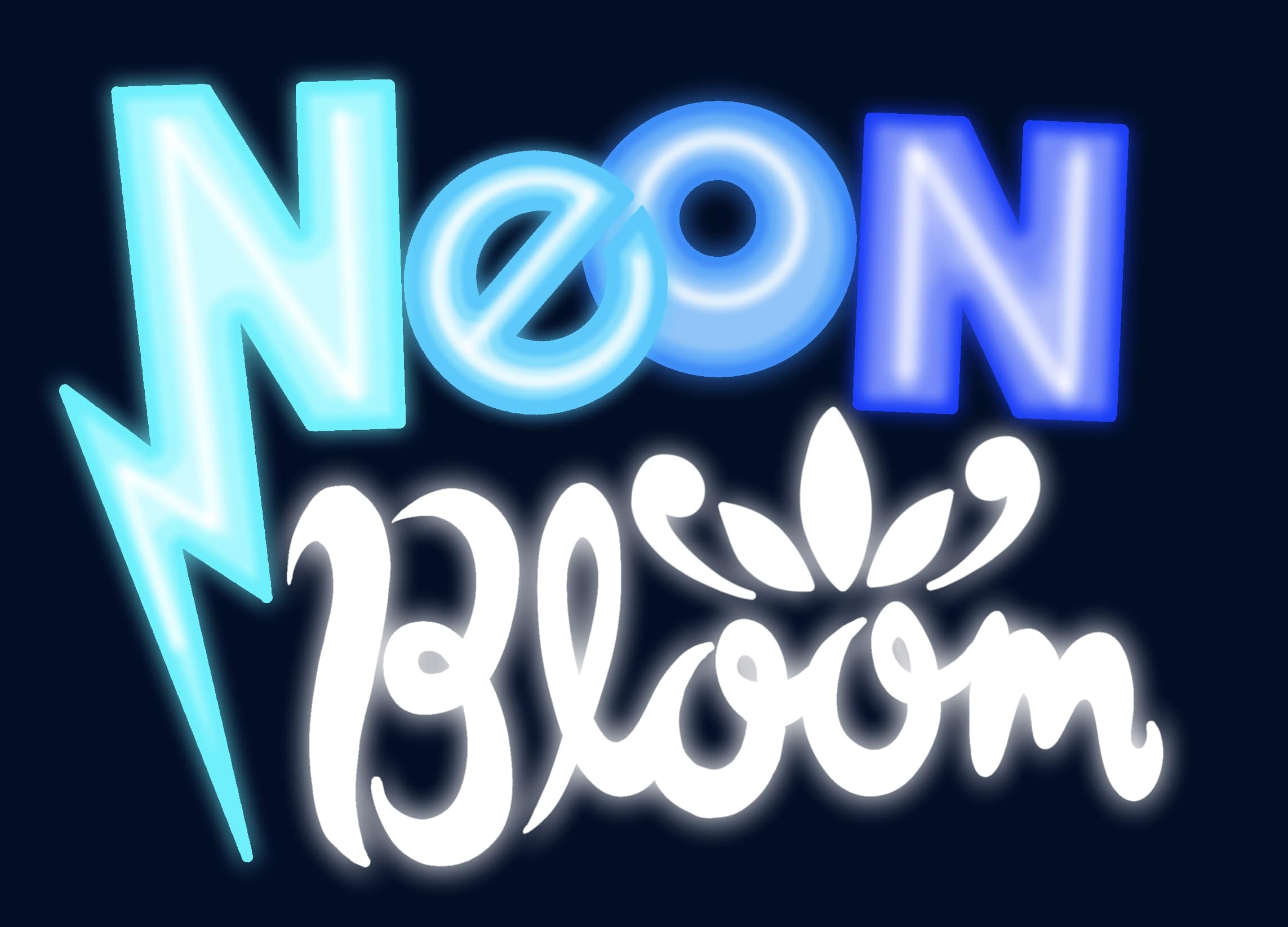 A logo stylized like neon lights